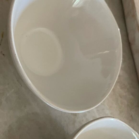 Crate & Barrel white bowls set of two 6-1/4” - Picture 3 of 12